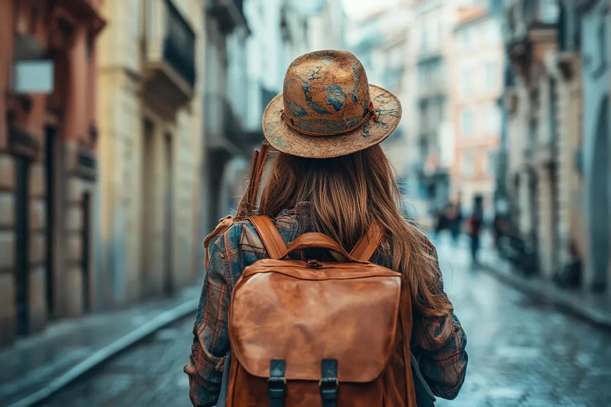 a girl travelling alone
